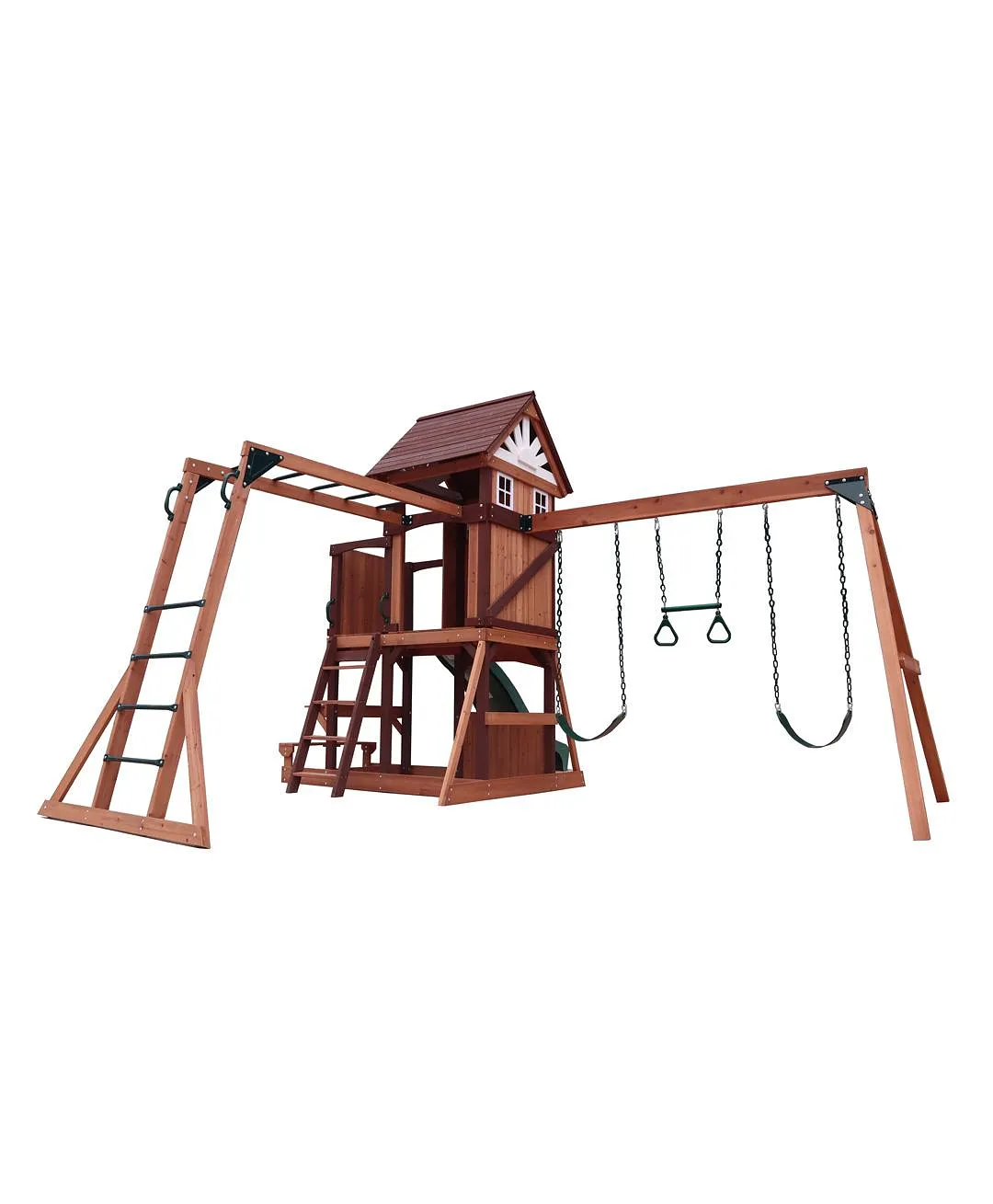 Mount Peak - Altalena e casetta da gioco Vinson Massif con tetto in legno - immagine 6