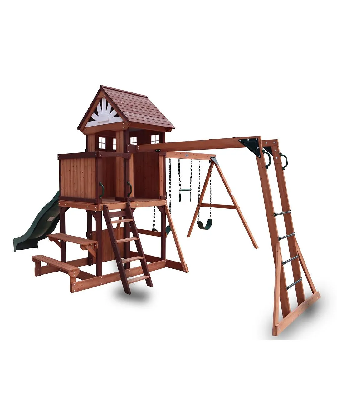 Mount Peak - Altalena e casetta da gioco Vinson Massif con tetto in legno - immagine 7